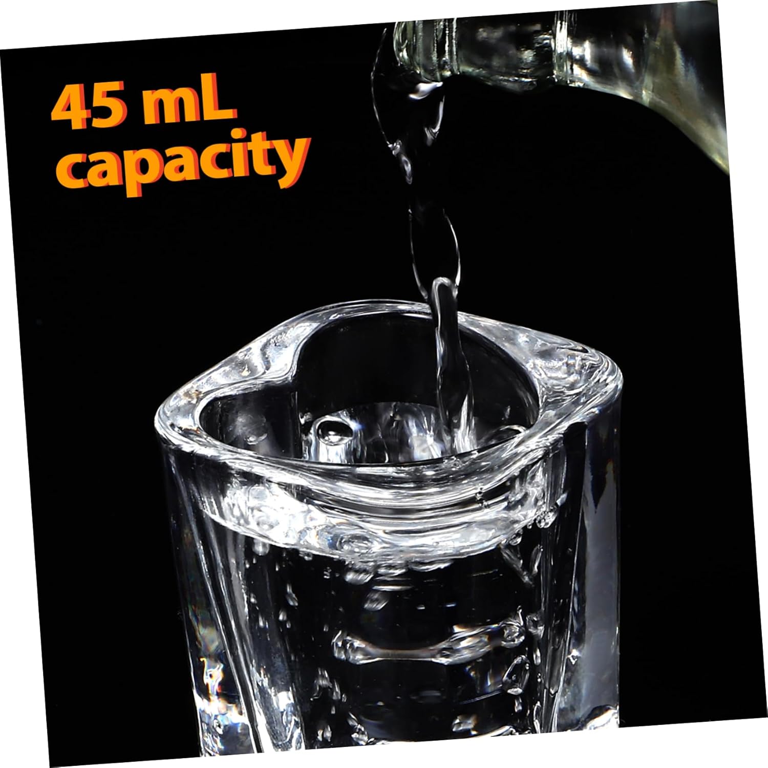 6pcs Unique Heart Shot Glasses Thick Material Drinking Cups for Home Bar Party