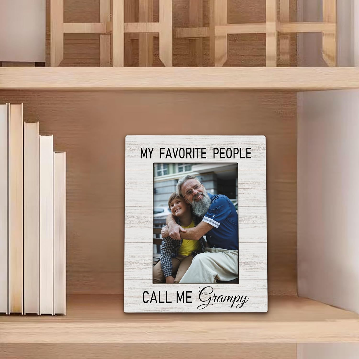 Fathers Day Grampy Picture Frames - Grandpa Photo Frame, Grandpa Grandfather Gifts for Father's Day Birthday from Grandkids, My Favorite People Call Me Grampy Picture Photo Frames for Bedroom Decor, 5x7 - Image 4