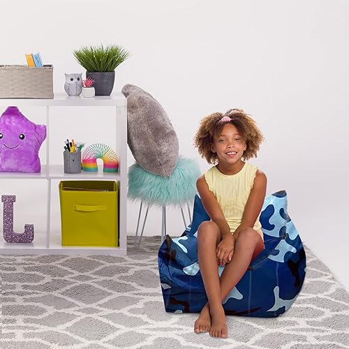 Miniatura 1062 de Posh Creations Puf estructurado cómodo para jugar, leer y ver la televisión, Malibu Lounge, tela de lona para colorear, criaturas Criaturas de tela