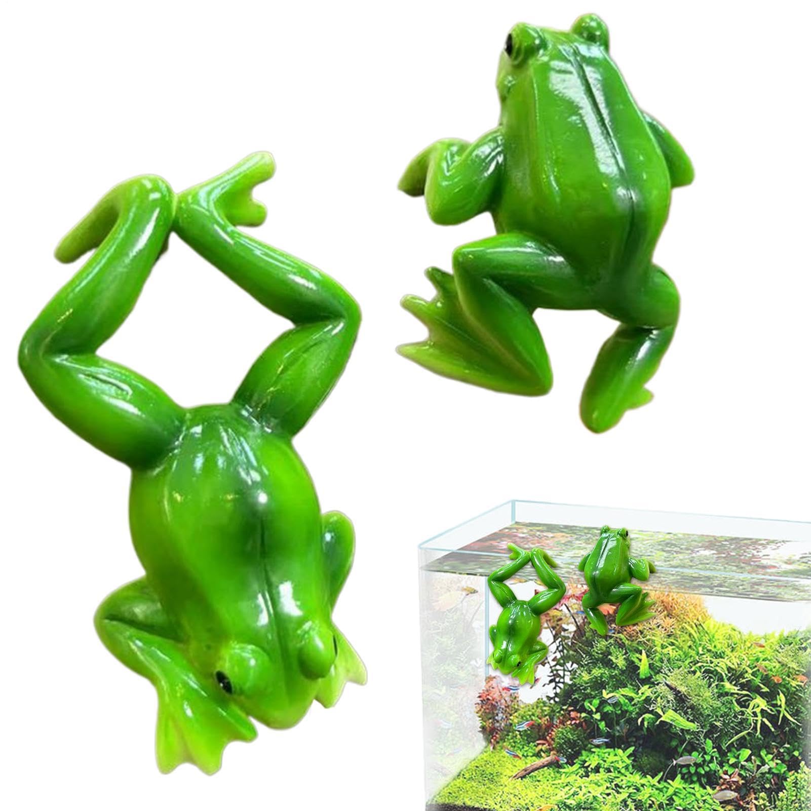 Figurine de grenouille pour pot de fleurs en résine réaliste aux finitions haut de gamme