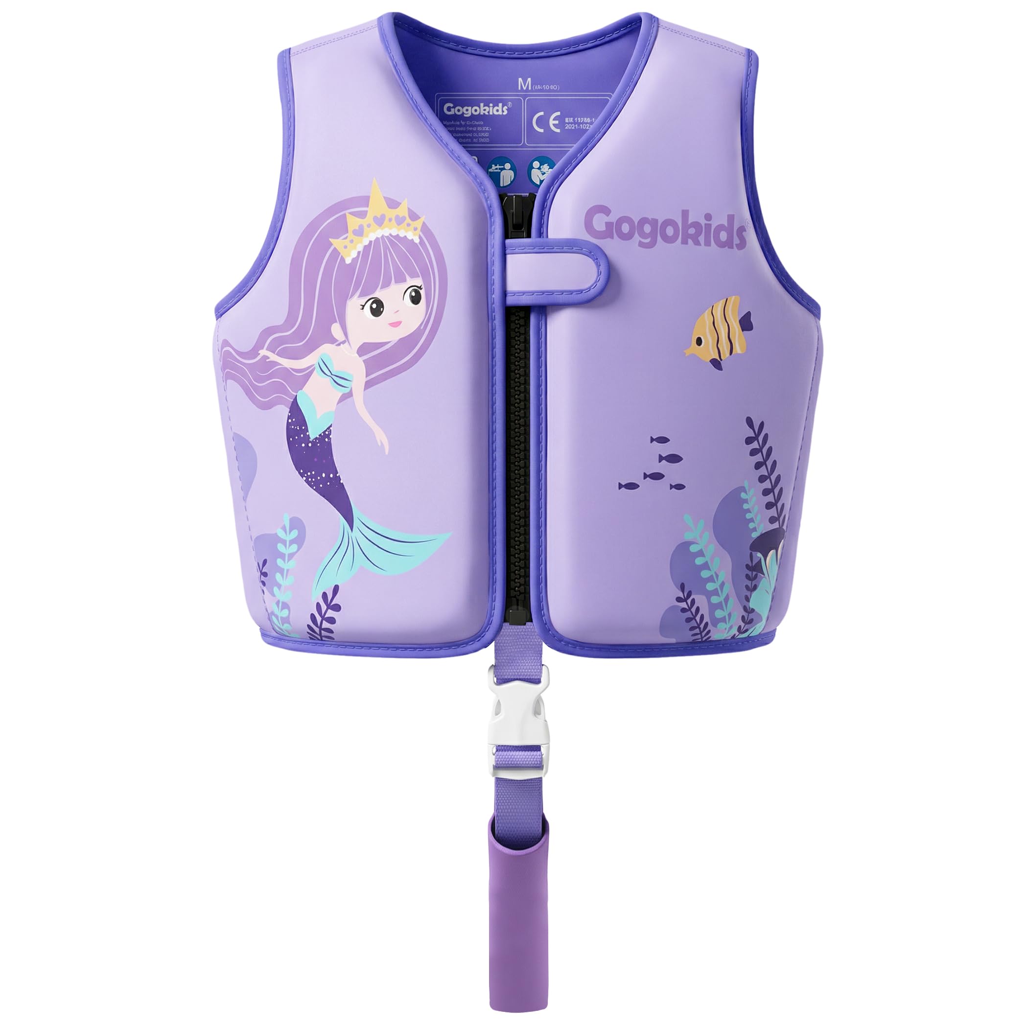 Gogokids Kids Swim Vest 15-30kg, Learn to Swim Float Swimwear for Toddler, Children Ultra-Soft Buoyancy Neoprene Jacket with Adjustable Crotch Strap for Swimming, Pools & Beach, 1-8 Years Old