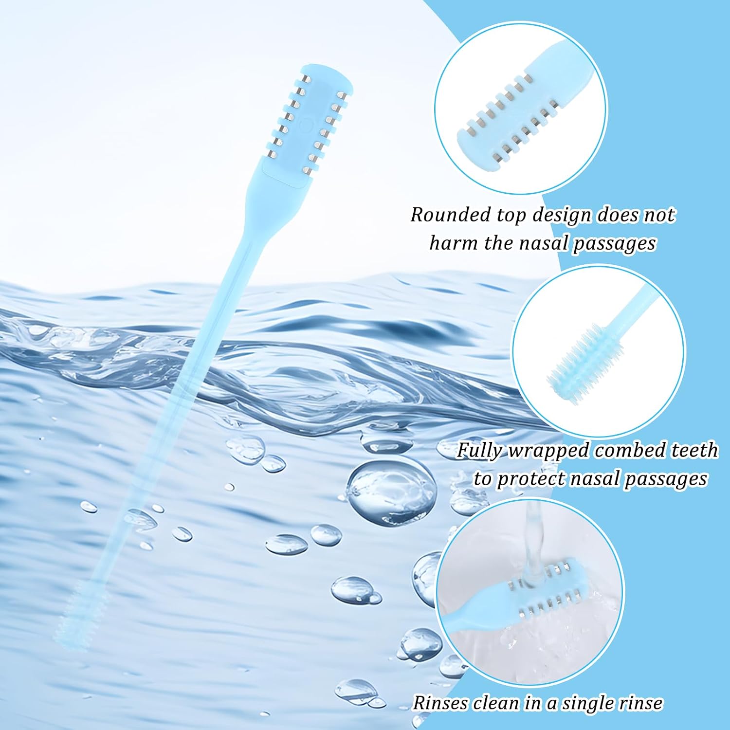 oruola 15Pcs Manual Nose Hair Trimmer, Upgrade 2-in-1 Nasal Hair Cutter