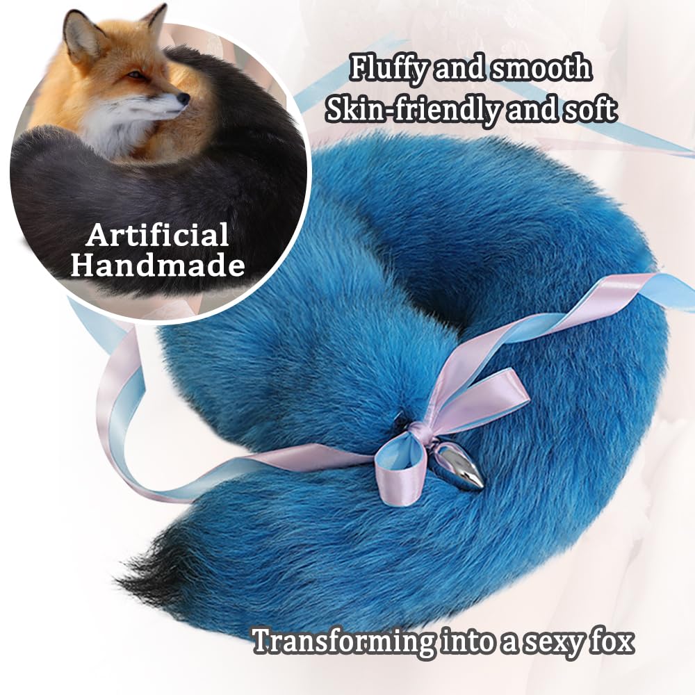 Amazon.com: Butt Plug Fox Tail Fur Anal Plug Blue Sexy Adult Toy Fashion  Butt Stainless Steel Cosplay Sex Toys -40cm cola|2,8 CM Butt Plug : Health  & Household