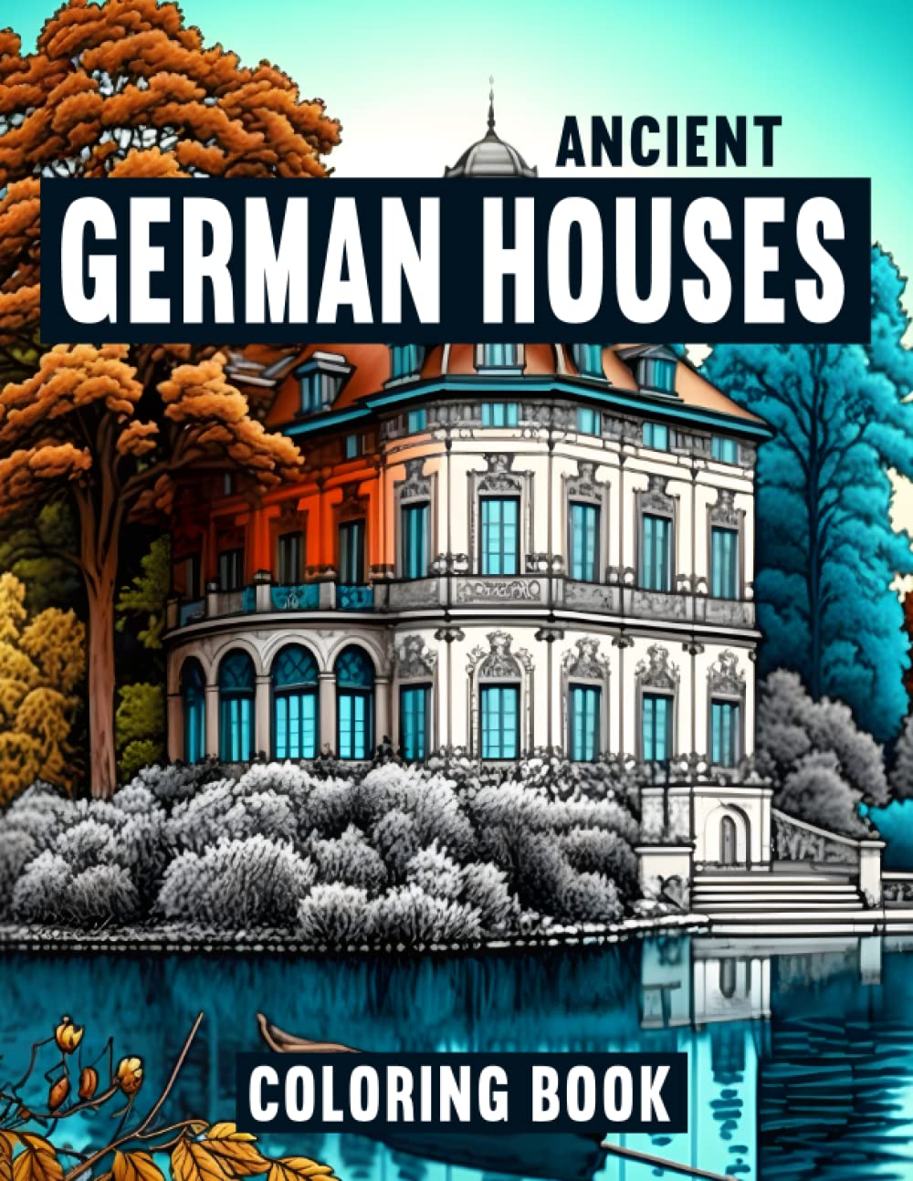 Ancient German Houses: Adult Coloring Book of Intricate Architectural Designs of Historic German Houses