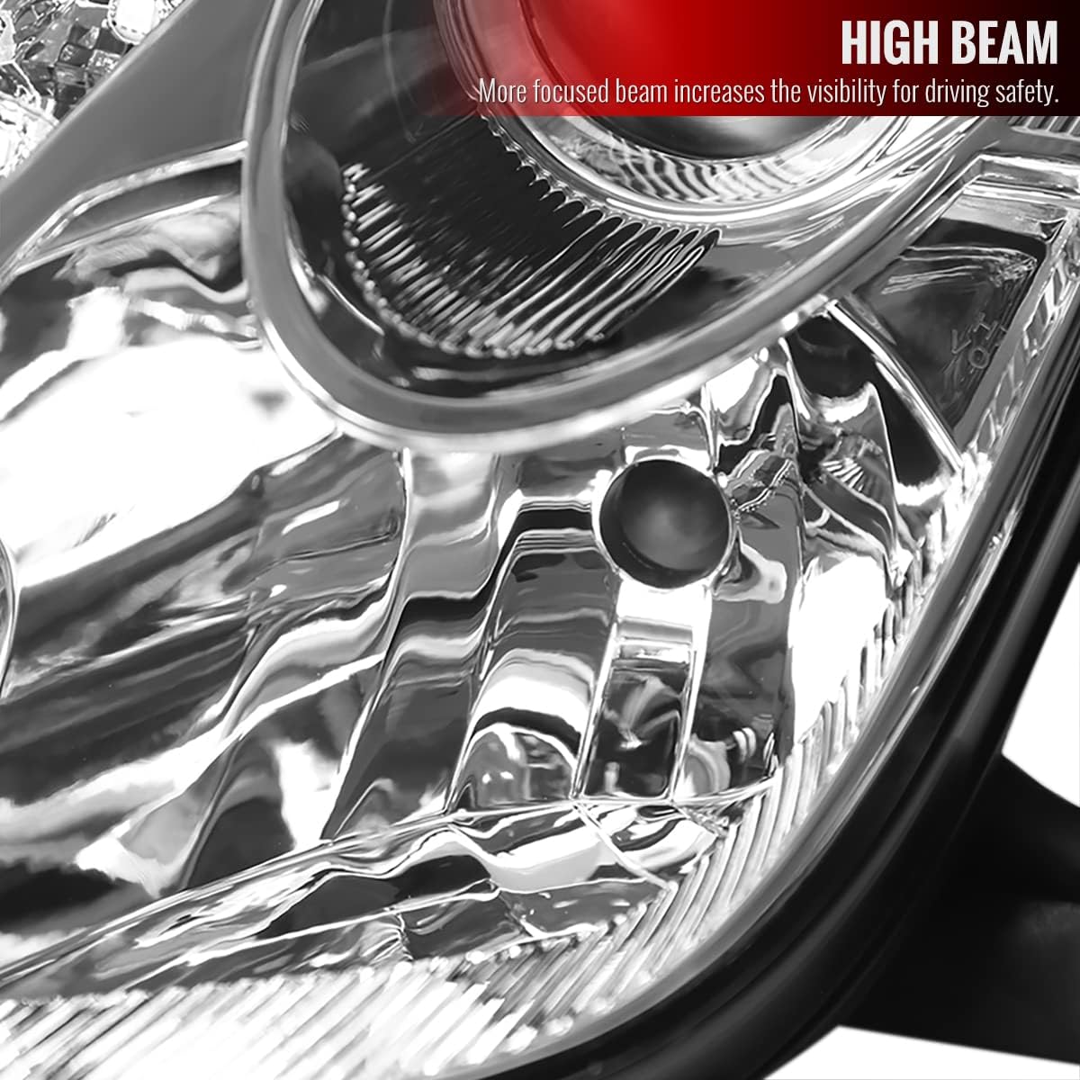 Projector Headlights w/SMD LED Light Strip (Chrome Housing/Clear Lens) Made for and Compatible with 2000-2005 Toyota Celica