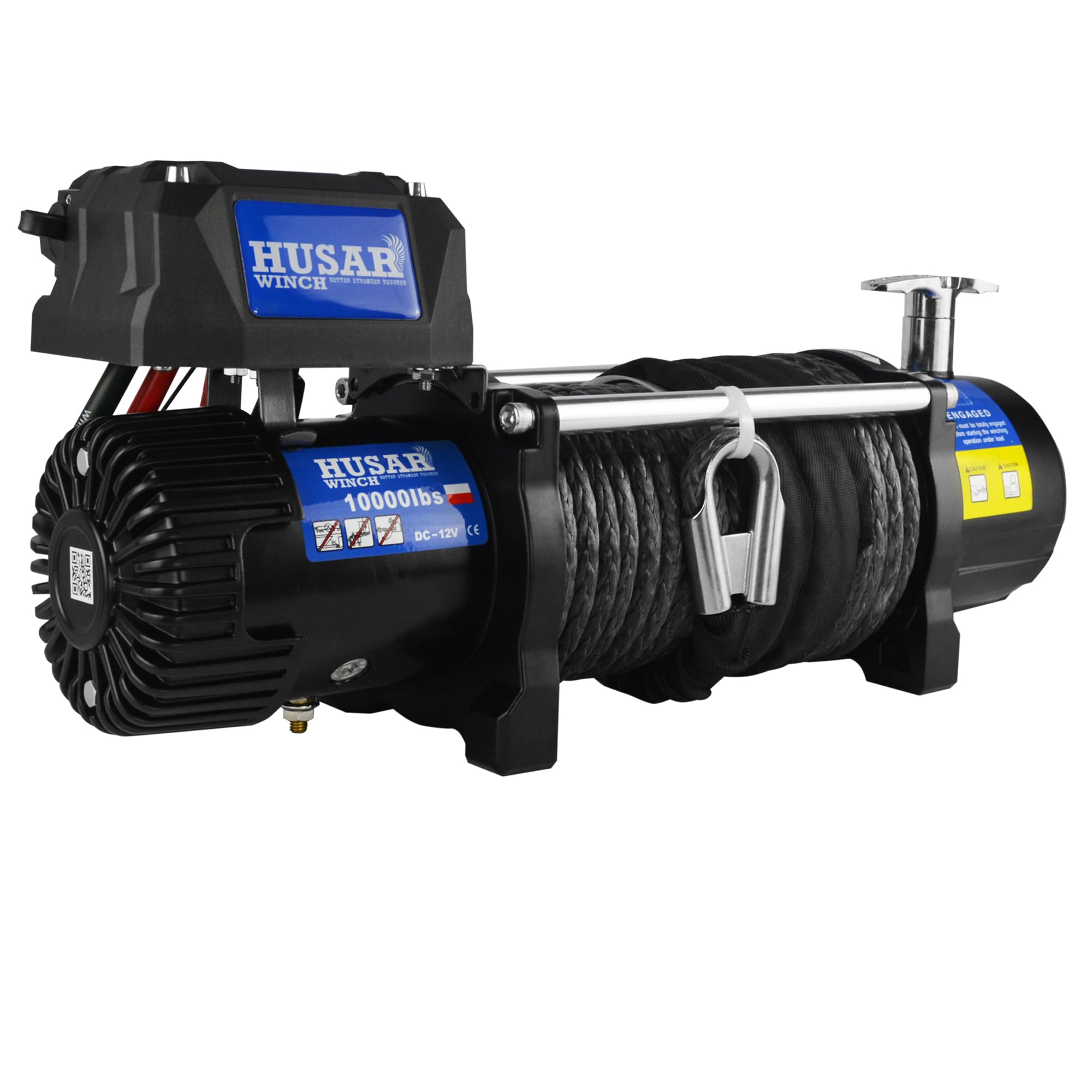Elektryczna wciągarka linowa 12 V, 4535 kg, mocna linka syntetyczna o długości 28 m, bezprzewodowe sterowanie, automatyczny hamulec, przekładnia planetarna – idealna do ATV/UTV, samochodów