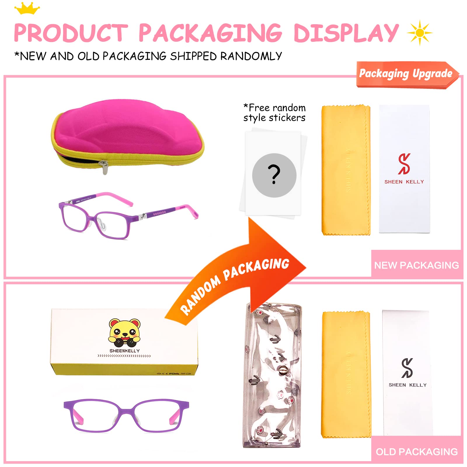 360 ° Hinges TR90 Lunettes d'ordinateur pour enfants: Lunettes anti-lumière bleue pour filles. Lunettes de protection contre les radiations anti-éblouissement, anti-UV et ordinateur / TV / tablette