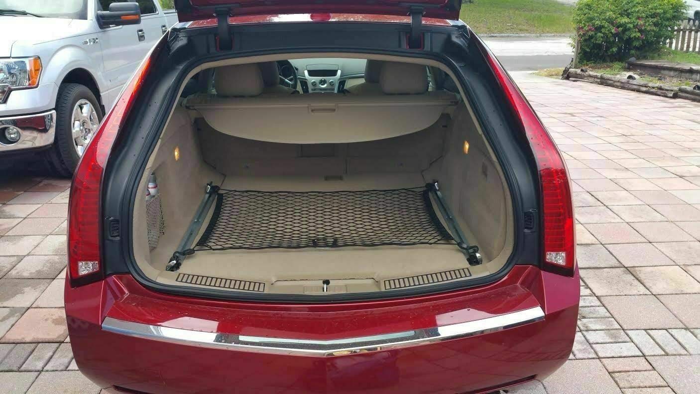 Cadillac CTS Trunk Organizer Net (2010-2014 Models) - Heavy Duty Mesh Cargo Keeper For Station Wagons