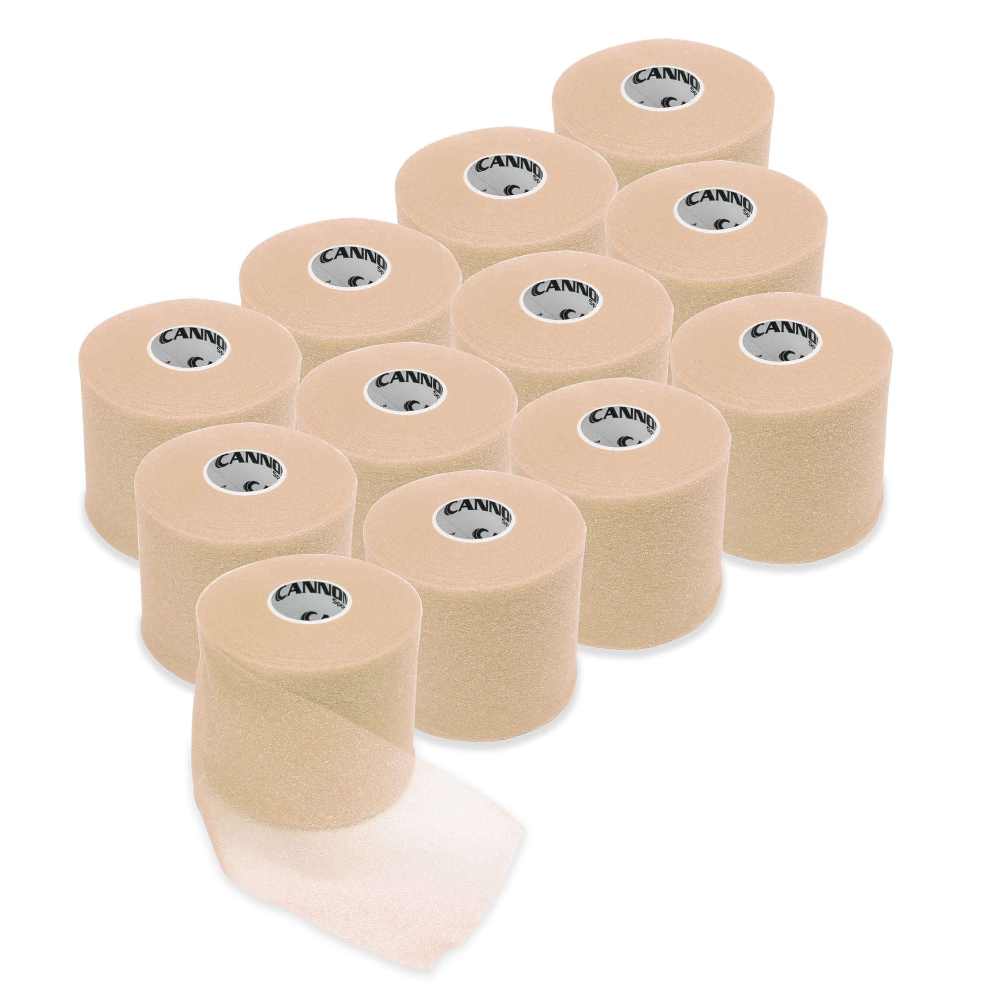 Cannon Sports Pre-Wrap 12-Pack 30 Yards Each Roll 12 Rolls Athletic Tape Wraps