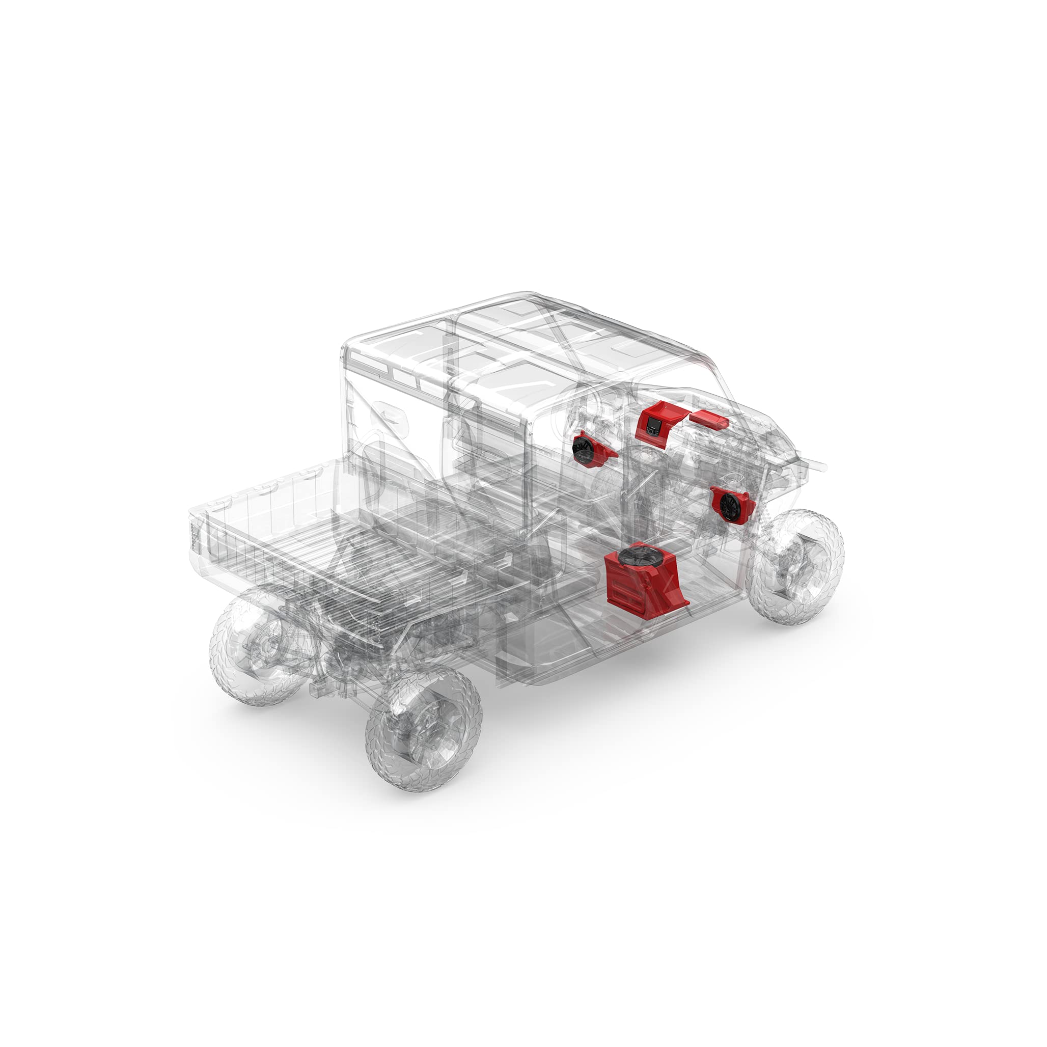 Rockford Fosgate RNGR18-STG3 Audio Kit: PMX-2 Receiver, 800-Watt Amp, M1 Series Color Optix Multicolor LED Lighted Front Speakers & Subwoofer for Select Polaris Ranger Models (2018-2022)