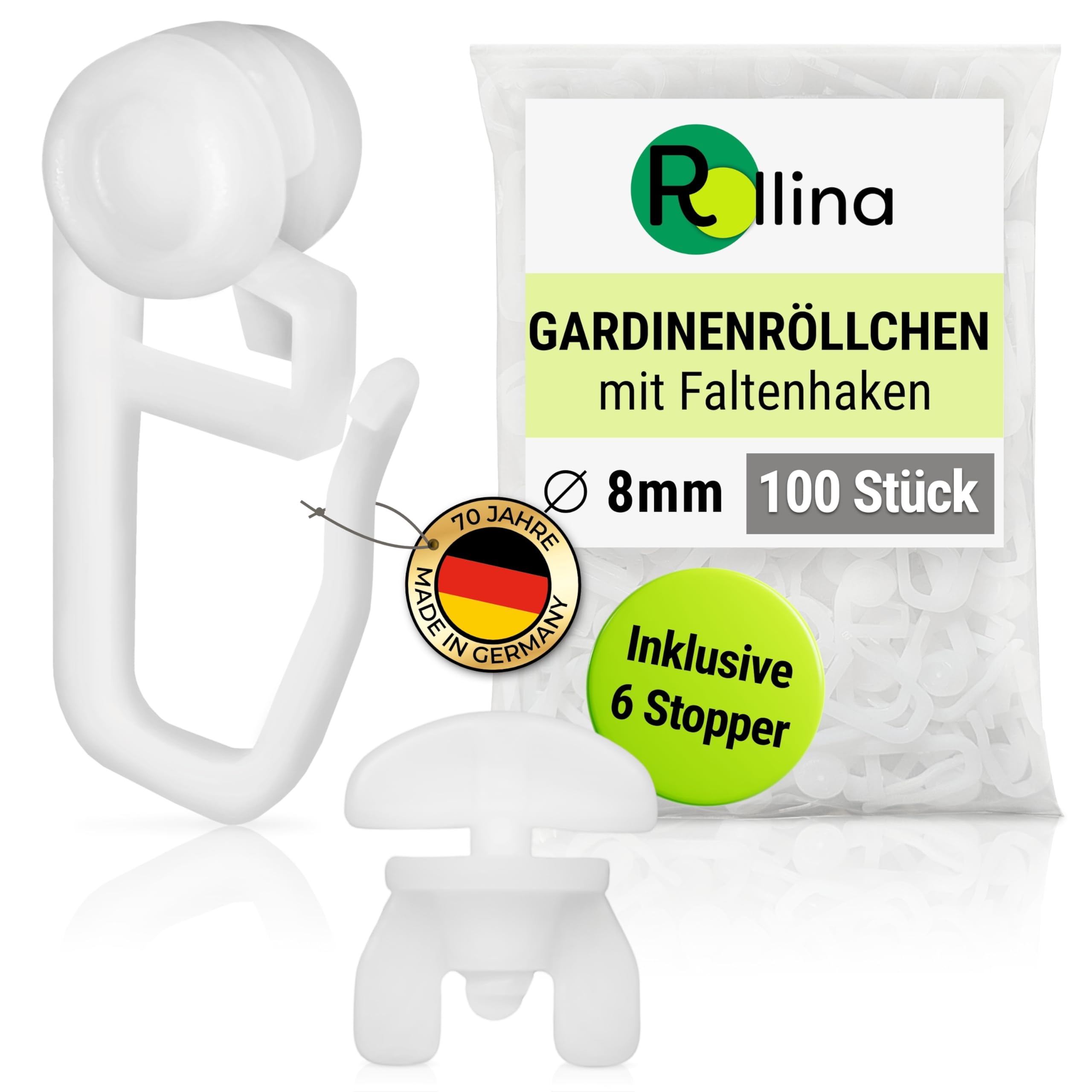 Rollina Lot De 100 Patins En X Avec 6 Bloqueurs - Crochets à Rideaux