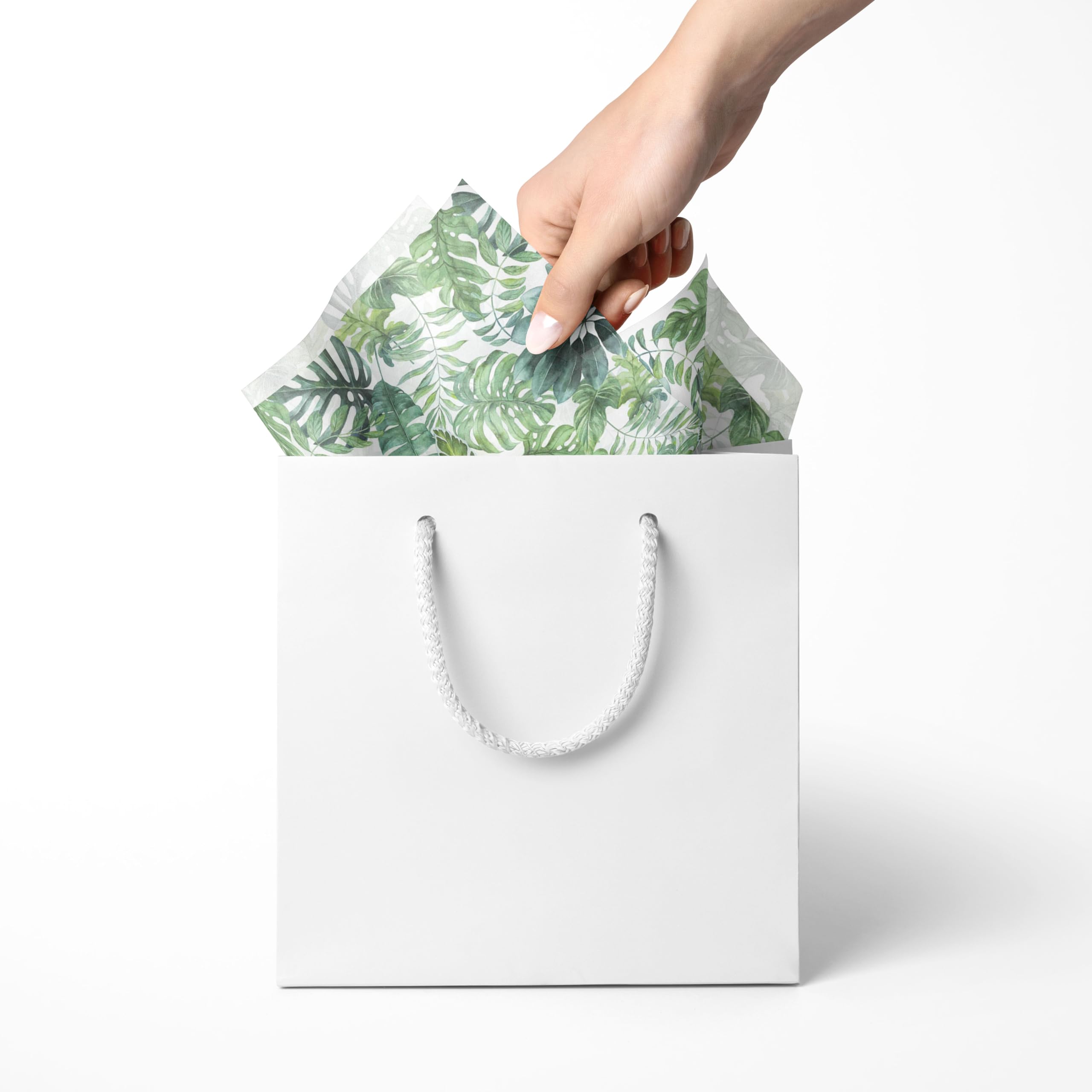 Creative Bag Tropical Leaves Tissue Paper 20x30 Inch Sheets - 100 Pcs - Gift Wrap, Crafts, Occasion: Summer, Luau