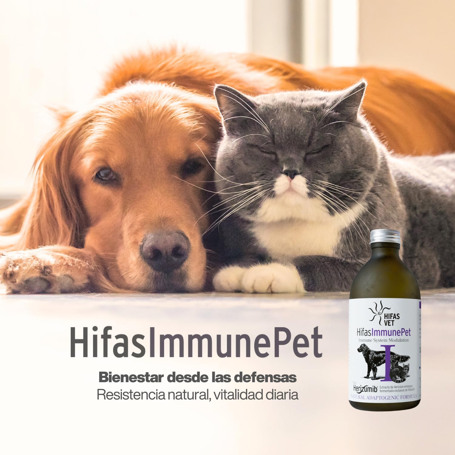 HIFAS Vet - Immune Pet Suplemento para Perros y Gatos, Alimento Complementario para reforzar el Sistema Inmunitario - 250 ml