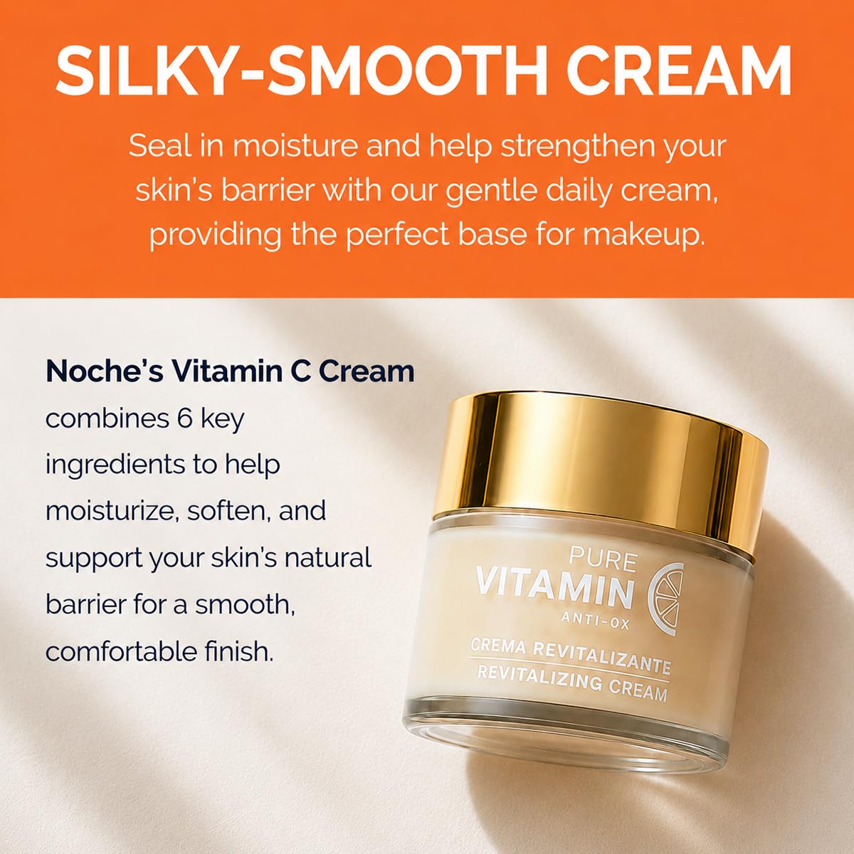 Noche Y Dia Vitamin C Face Cream – Hydrating Lightweight Moisturizer