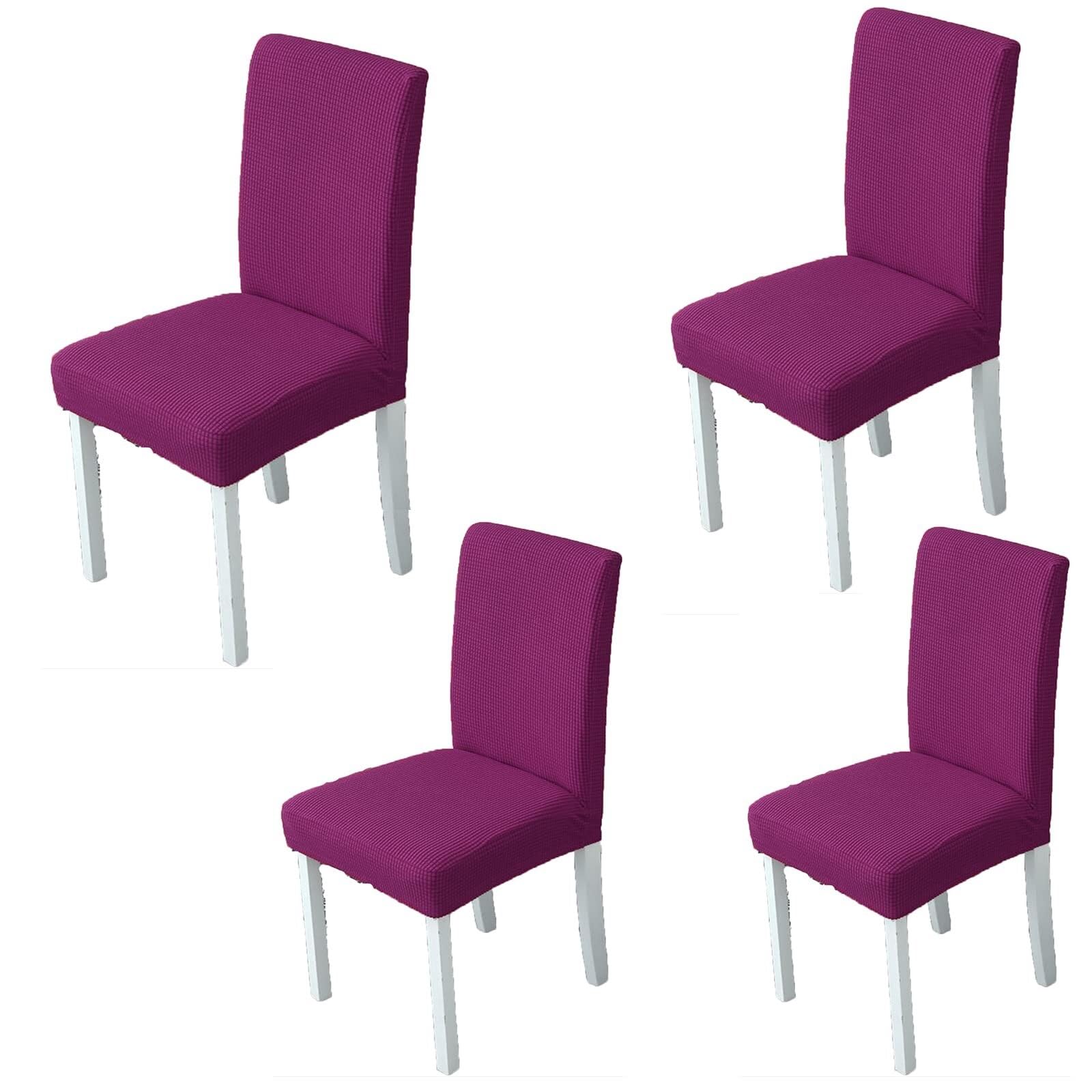 NMVAWIPT Stretch Dining Chair Slipcovers Covers Removable Kitchen Protector For Room Hotel Wedding Banquet Corn(15#,4pcs)