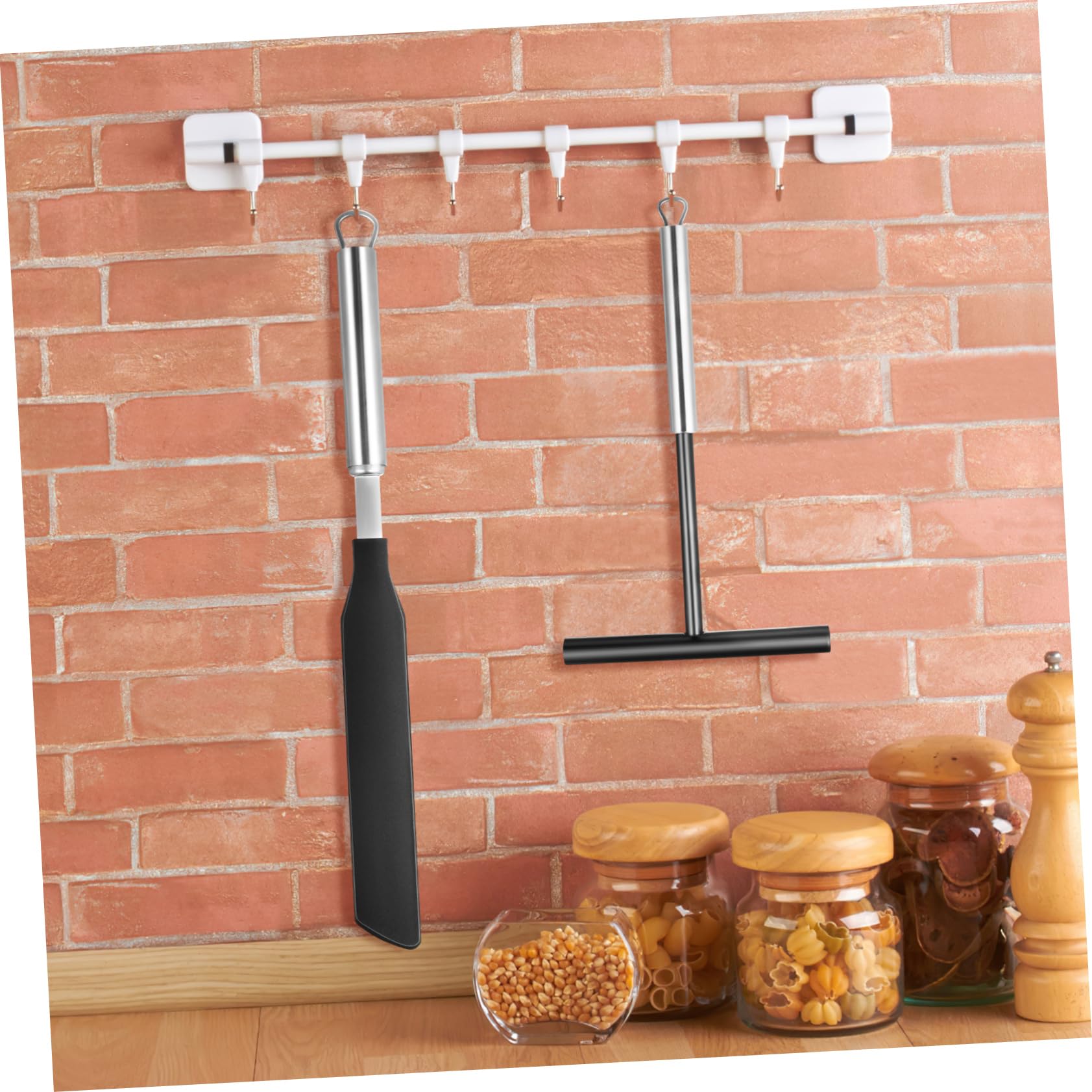 Lot de Spatules Cuisine Ensemble 1 Set en Acier Inoxydable et Nylon Outils Sûrs et Pratiques Accessoires Indispensables pour Maison et Restaurant pour Pâtisserie