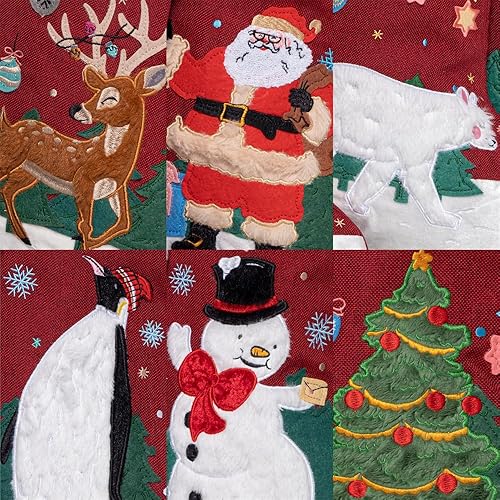 Miniatura 4 de GEX Calcetines de Navidad personalizados para la familia, 2023, 20 pulgadas, nuevo nombre personalizado, decoración clásica bordada para chimenea,