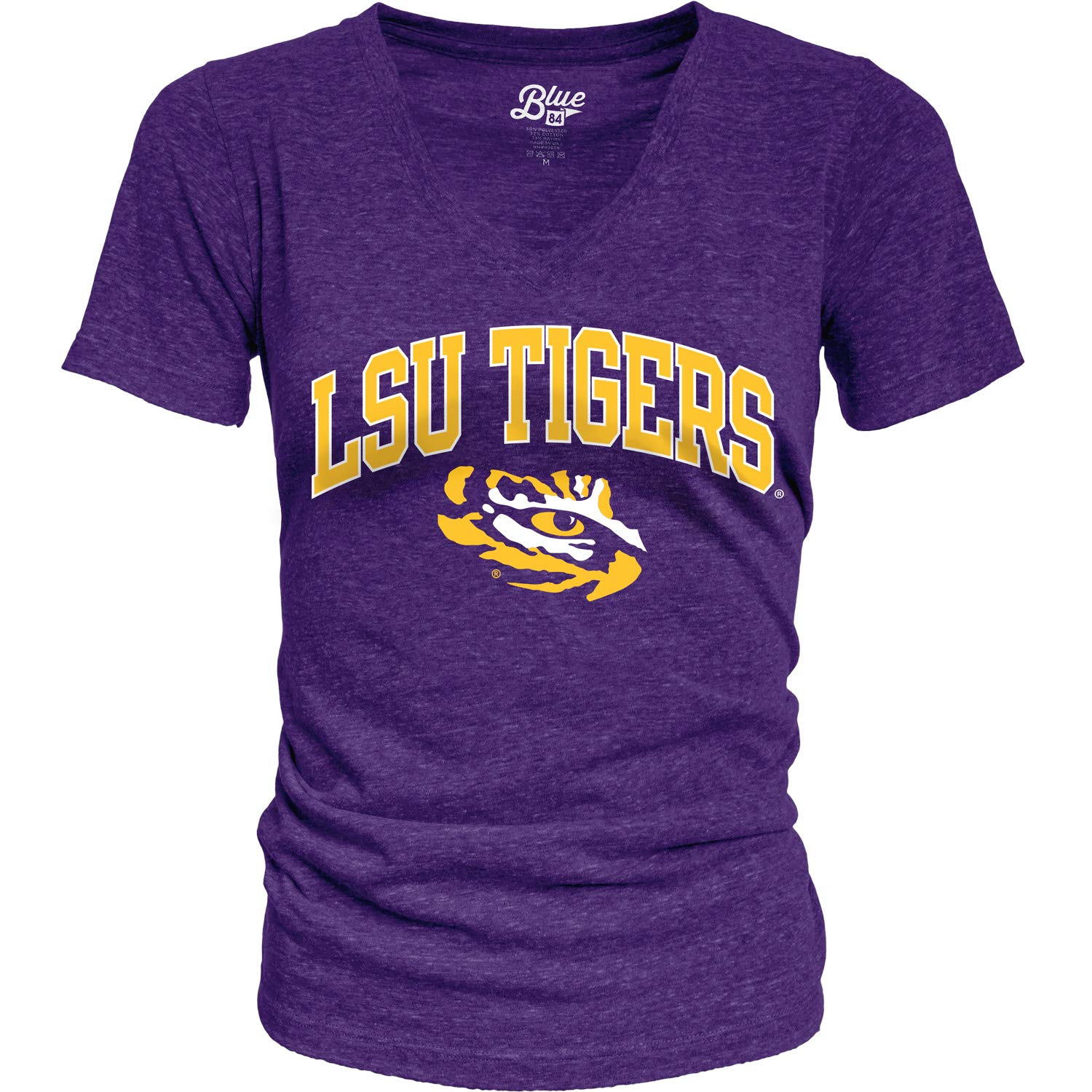 Blue 84 NCAA LSU Tigers Womens Heathered Team Color Confetti T Shirt, LSU Tigers Purple, XX-Large