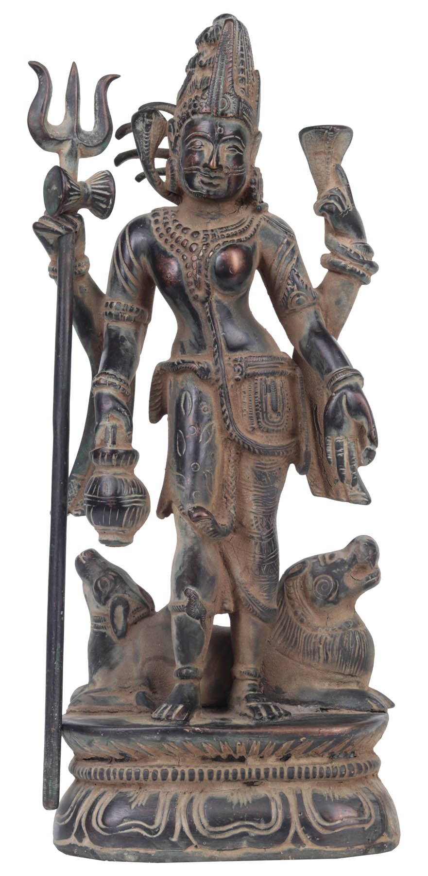 Statue de Shiva-Shakti en laiton pour harmoniser votre coin méditation