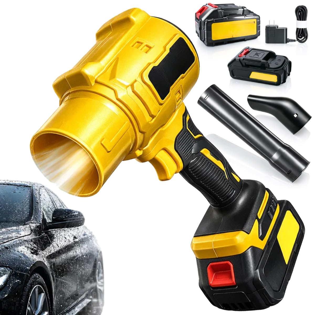 Soprador Automotivo Sem Fio 2 Baterias 15.0Ah 48V Motor Brushless 2200W Soprador de