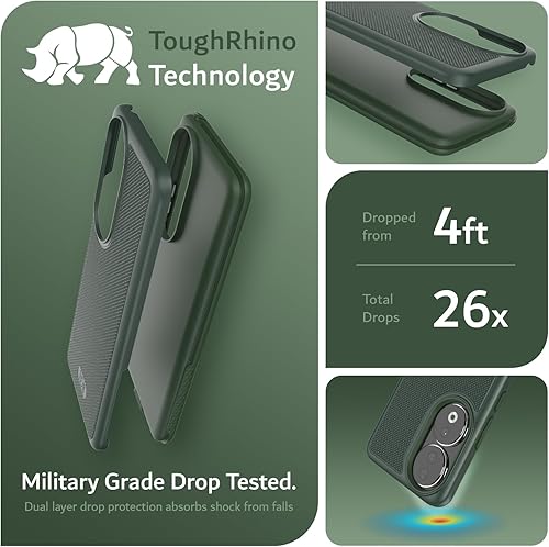 Miniatura 3 de TUDIA DualShield Grip - Funda compatible con Honor 90, MergeGrip de doble capa a prueba de golpes, delgada, de grado militar, antideslizante,