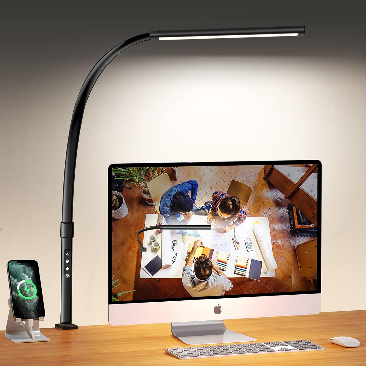 Desk Lamp for Home Office, Flexible Gooseneck Desk Lamps
