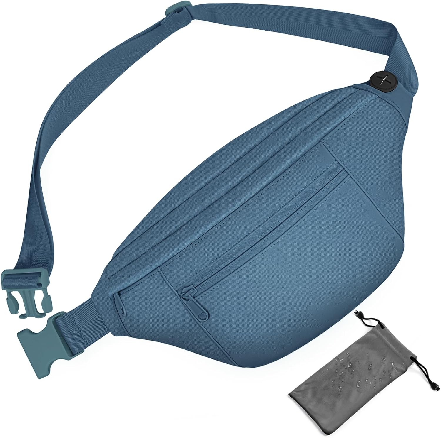 Yamdeg Small Crossbody Fanny Pack With 3 Zippers, 3 Pockets