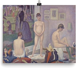 Georges Seurat Models Poseuses Poster Print Wall Art Pointillism Painting Decorative Print - 8x10 inches
