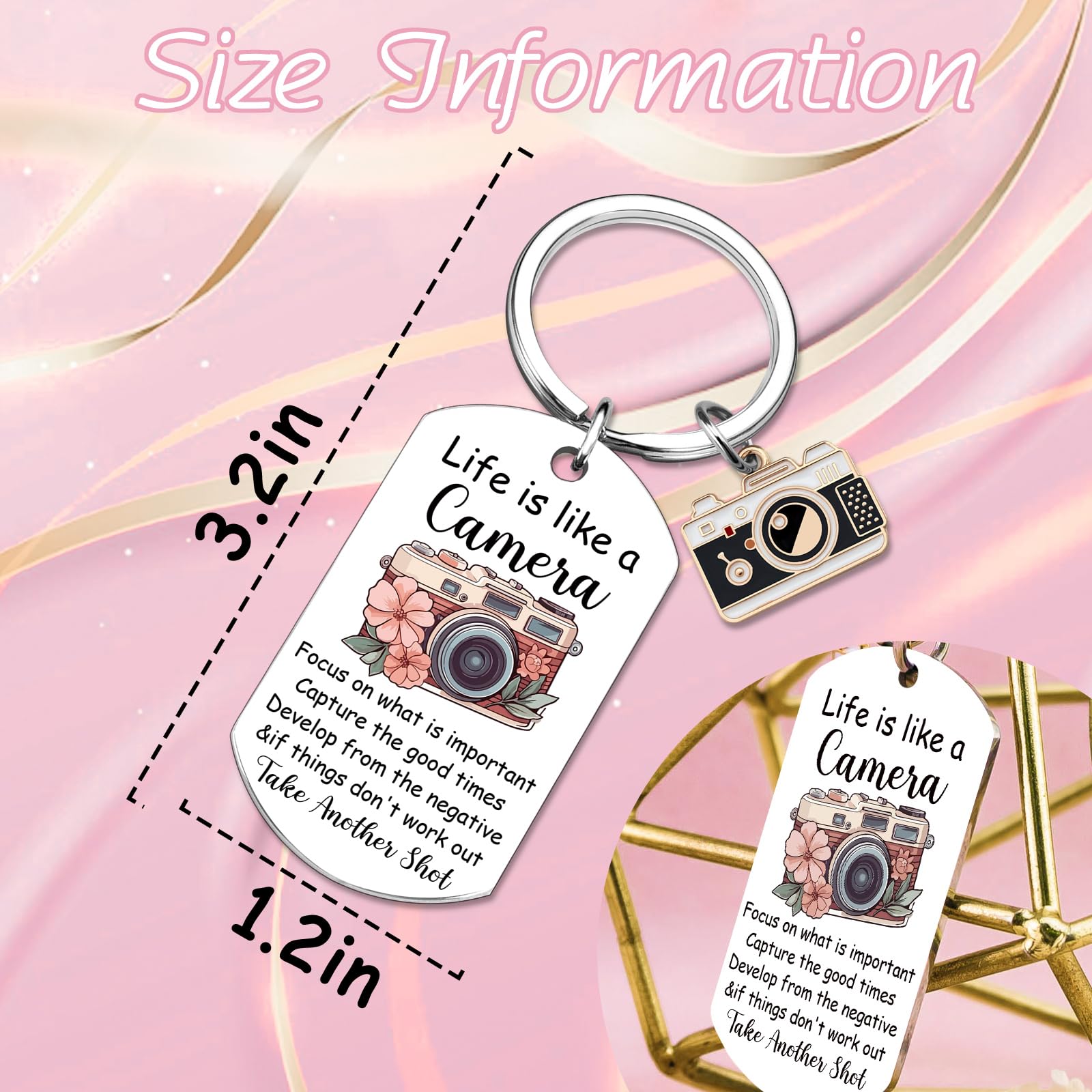 Ibiwe Photographers Gifts Camera Keychain Cool Gifts for Photographers Women Men Photograph Lovers Gift Unique Birthday Christmas Wedding Thank You Gift