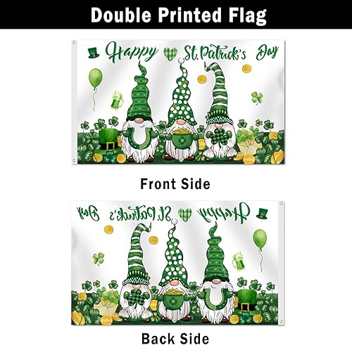 Miniatura 10 de SENSEVEN Bandera de Thansgiving de Hello Fall de 3 x 5 pies, bandera de gnomo de girasol de calabaza de otoño y otoño, cartel de gnomo de cosecha de