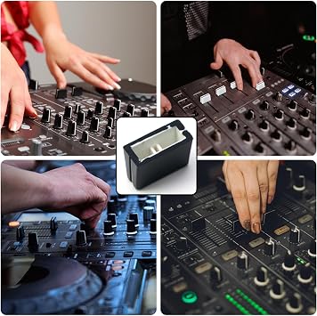 Hordion 10pcs Fader Caps, Mixer Slider Fader Knobs Black Fader Cap