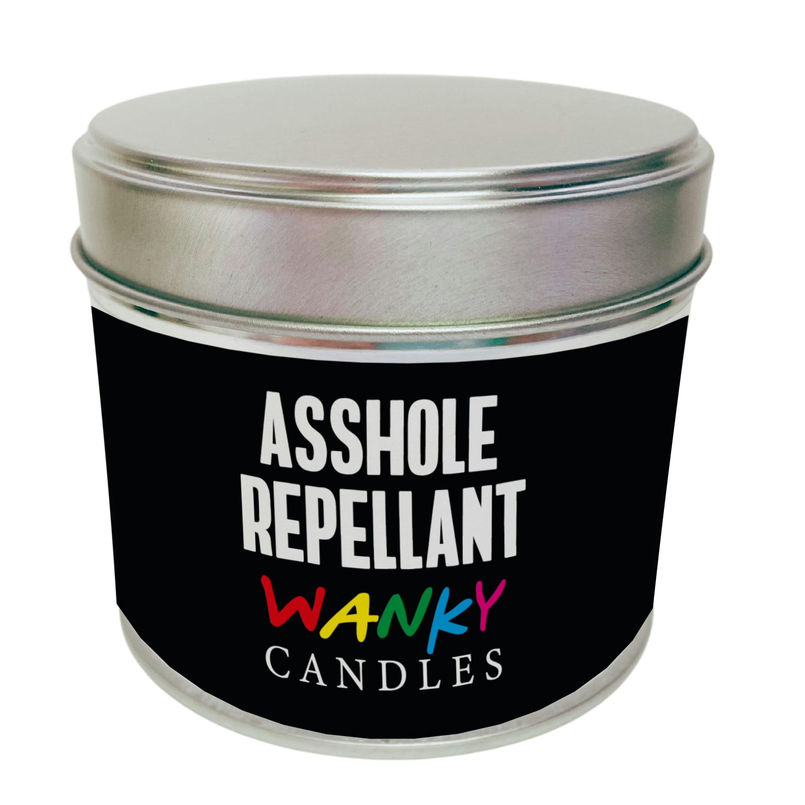 Wanky Candle Funny for Her Or Him Vanilla Scented Tin Novelty Rude Humour Birthday Christmas (A**Hole Repellant)