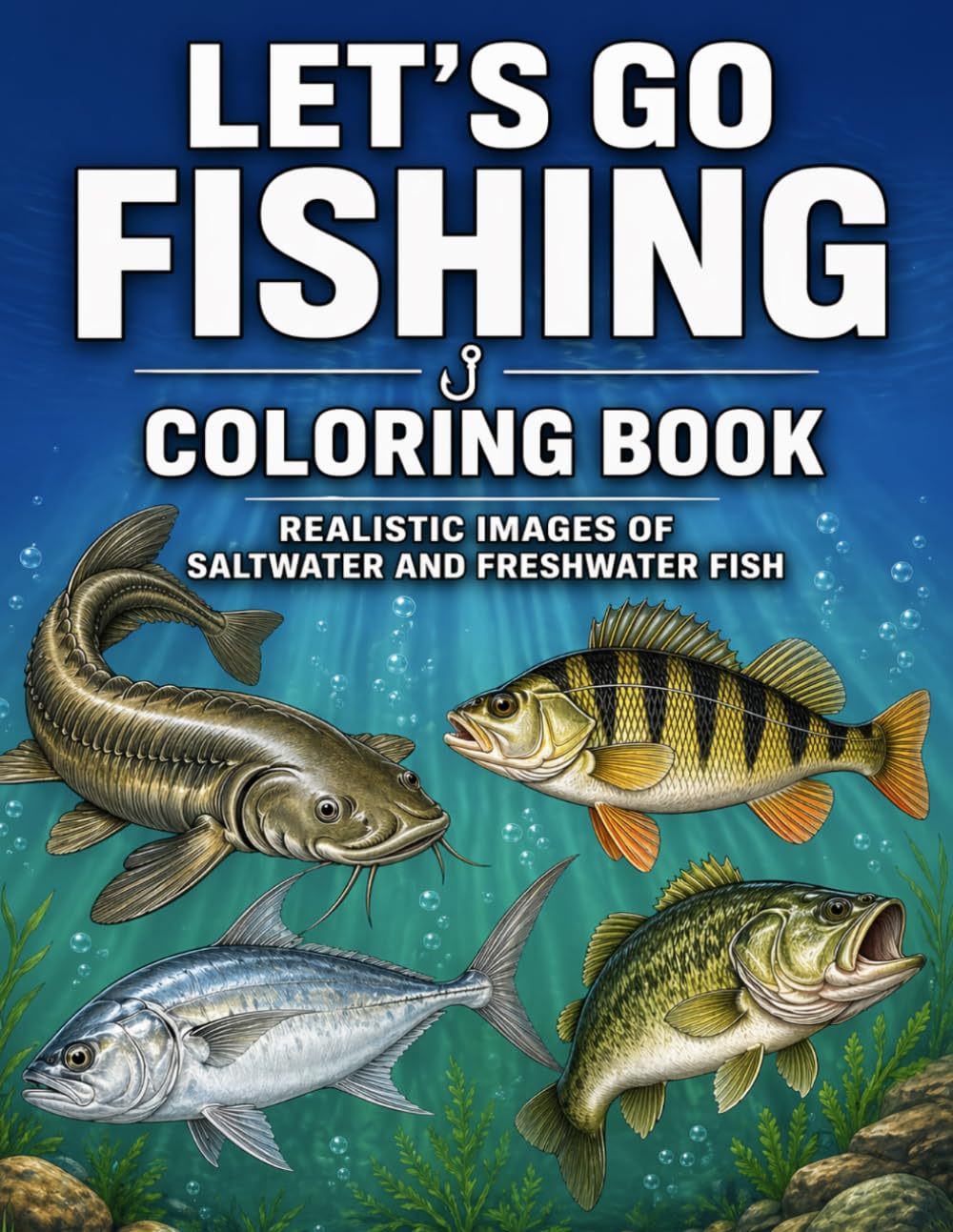 Let’s Go Fishing Coloring Book: Realistic Saltwater & Freshwater Fish Coloring Pages for Adults & Teens | Relaxing Nature Coloring Book (The Ultimate Teen & Adult Coloring Series)