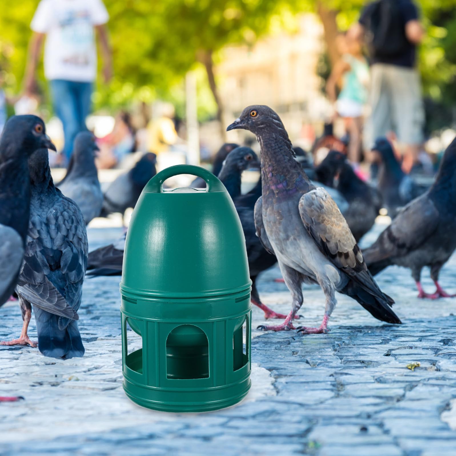 Comedero y Bebedero para Dispensador De Agua para Pájaros Plástico Fácil De Limpiar