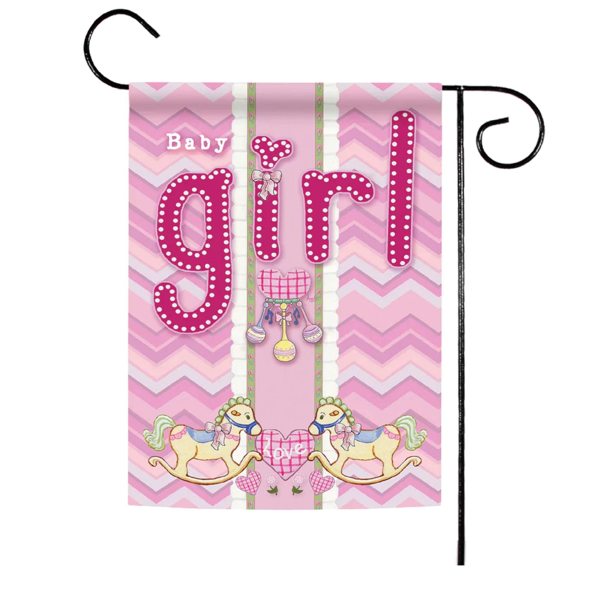 Drapeau de jardin rose C'est Une Petite Fille en tissu lavable taille S