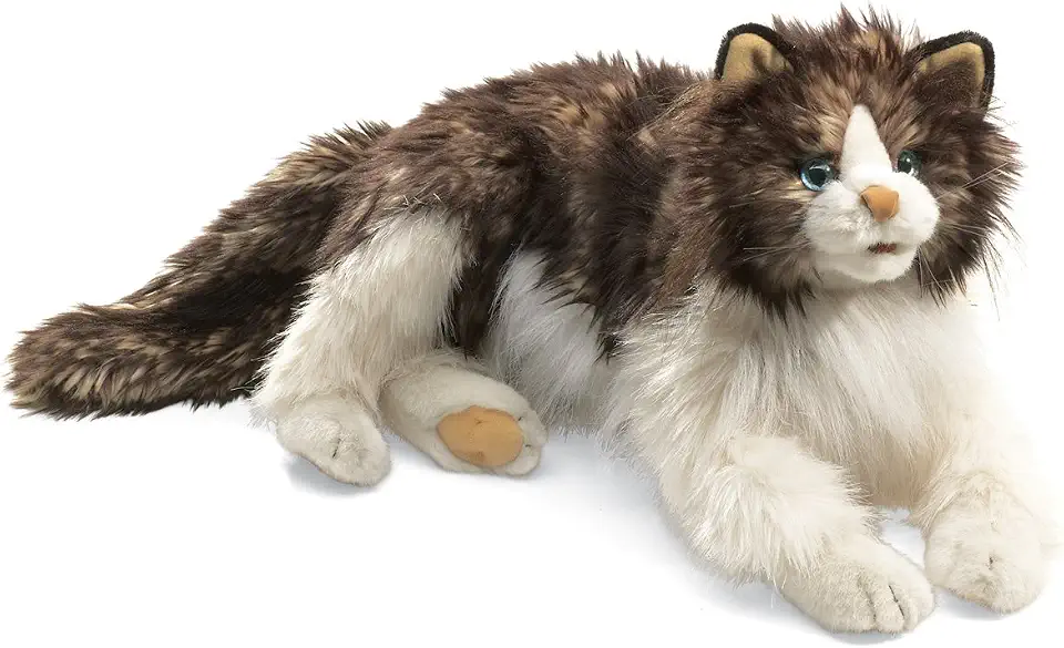 Folkmanis Cat Ragdoll Hand Puppet, Brown