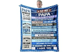 EliteOne Papa Blanket Gifts -- To My Papa Love Support Blanket for Papa from Granddaughter/Grandson