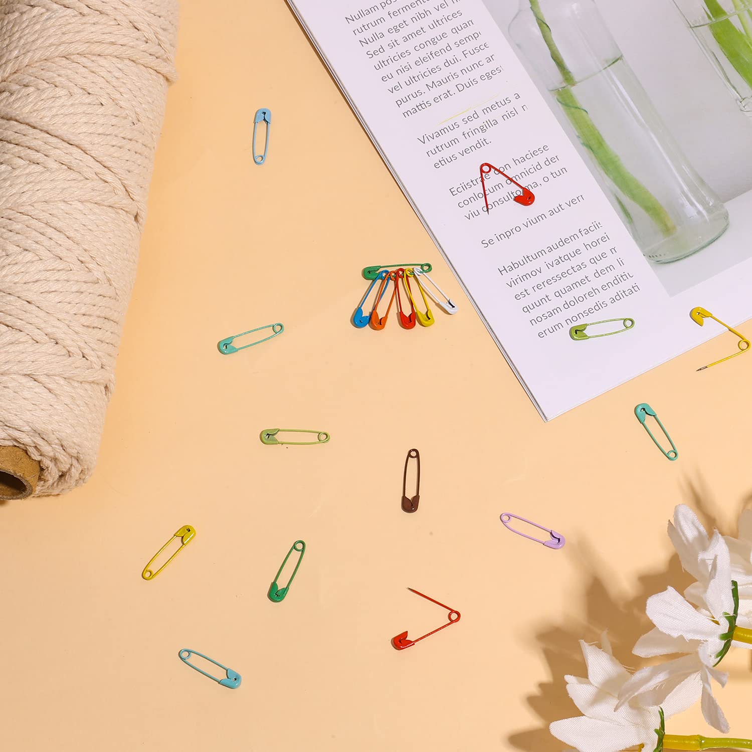 120Pz Spille da Balia Colorate, 19mm Acciaio Inossidabile Nichelato Spille da Balia Assortite Safety Pins per Abbigliamento Fai Da Te Artigianato Creazione di Gioielli Verde Scuro per Natale