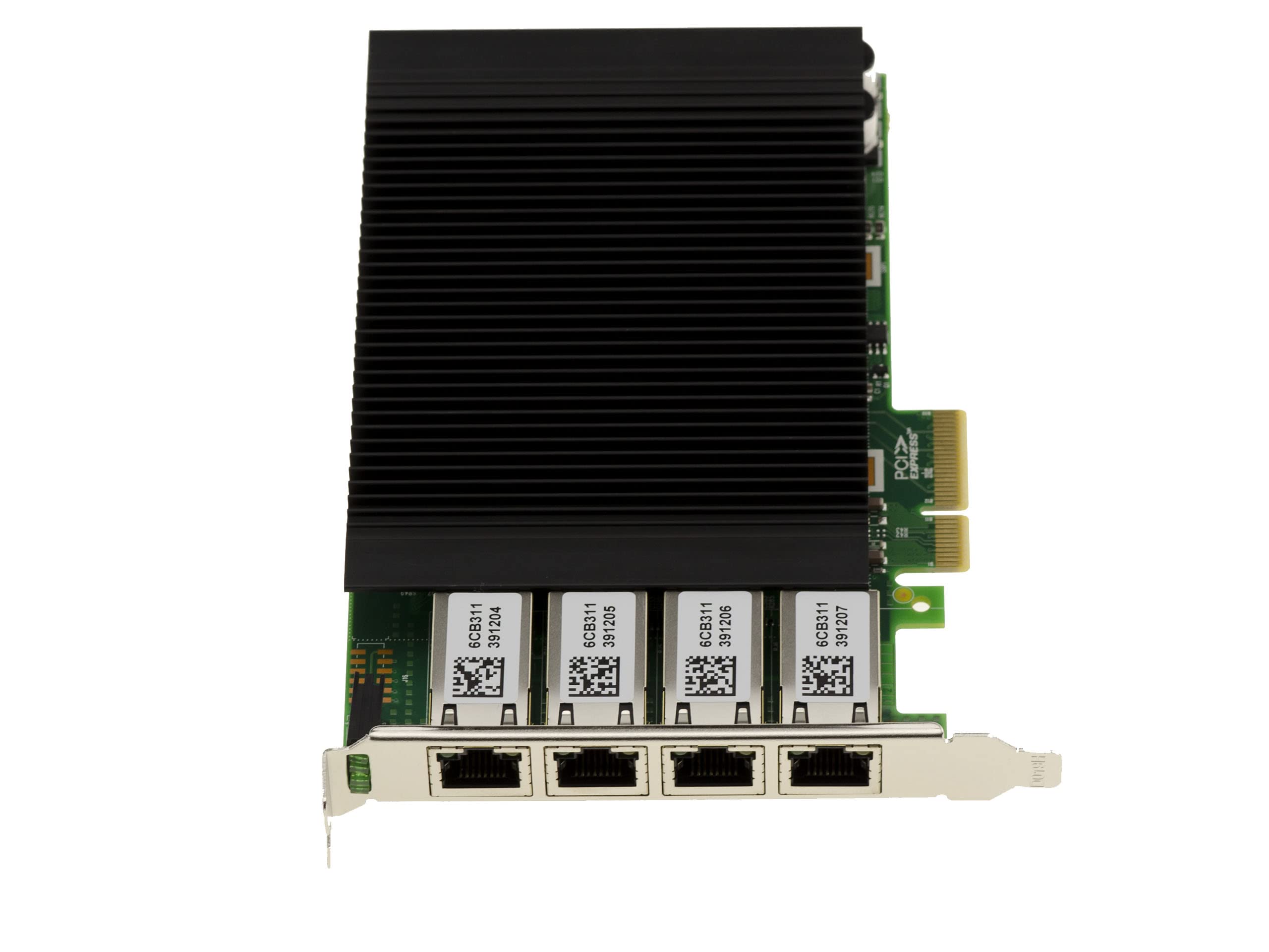 KALEA-INFORMATIQUE Scheda controller di rete con 4 porte LAN Gigabit Ethernet RJ45 su PCIe x4. Power Over Ethernet PoE+ 30W con chipset Intel I350