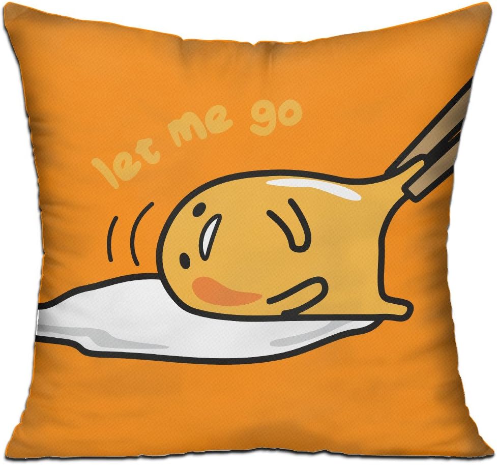 YesTown Funny Emoji Gudetama Let Me Go Throw Pillow Soft Velvet Core Included,18"X 18"