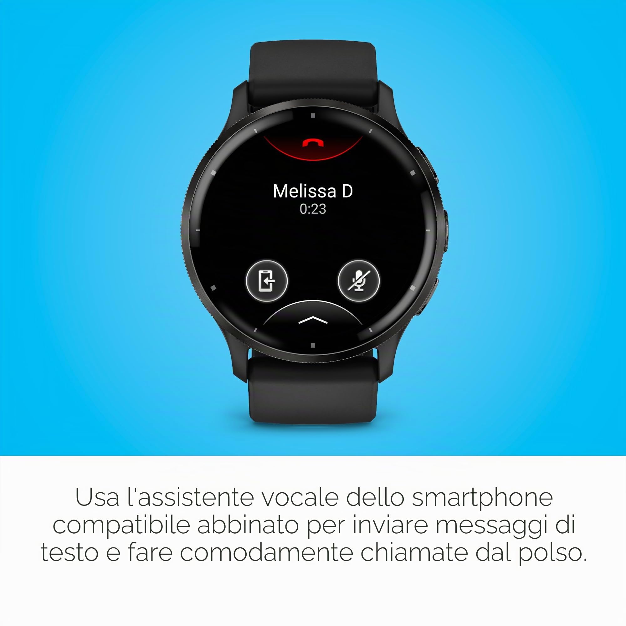 Garmin Venu 3, Smartwatch AMOLED 1,4", Cassa 45mm, Microfono e Speaker, Musica, GarminPay, +30 App sport, GPS, Cardio, SpO2, Autonomia 14 giorni, Black & Slate