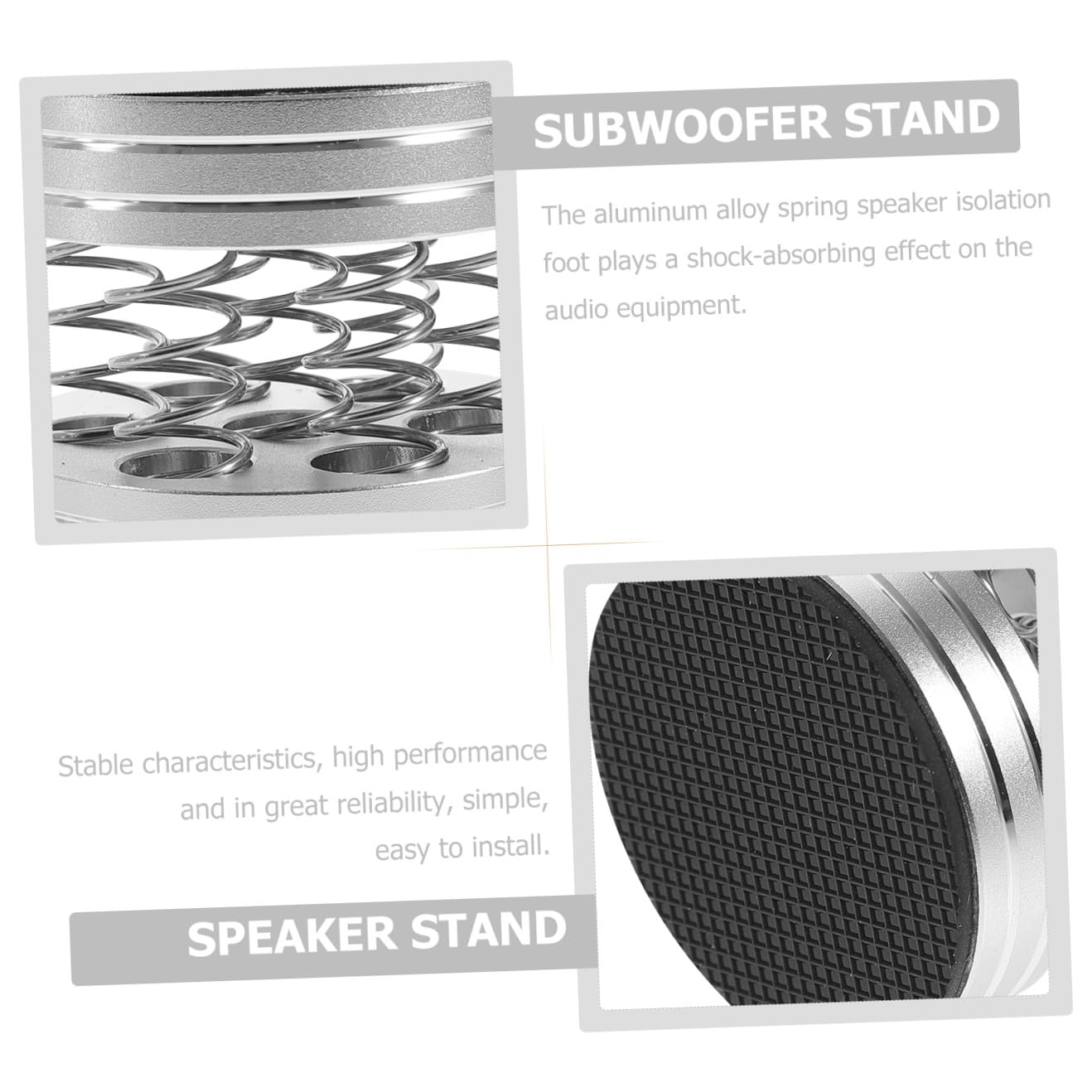SHINEOFI 4piezas Almohadillas para Altavoces de Aislamiento Acústico Pies de Aislamiento para Altavoces Protector de Suelo para Subwoofer Amortiguador de Vibraciones para HiFi