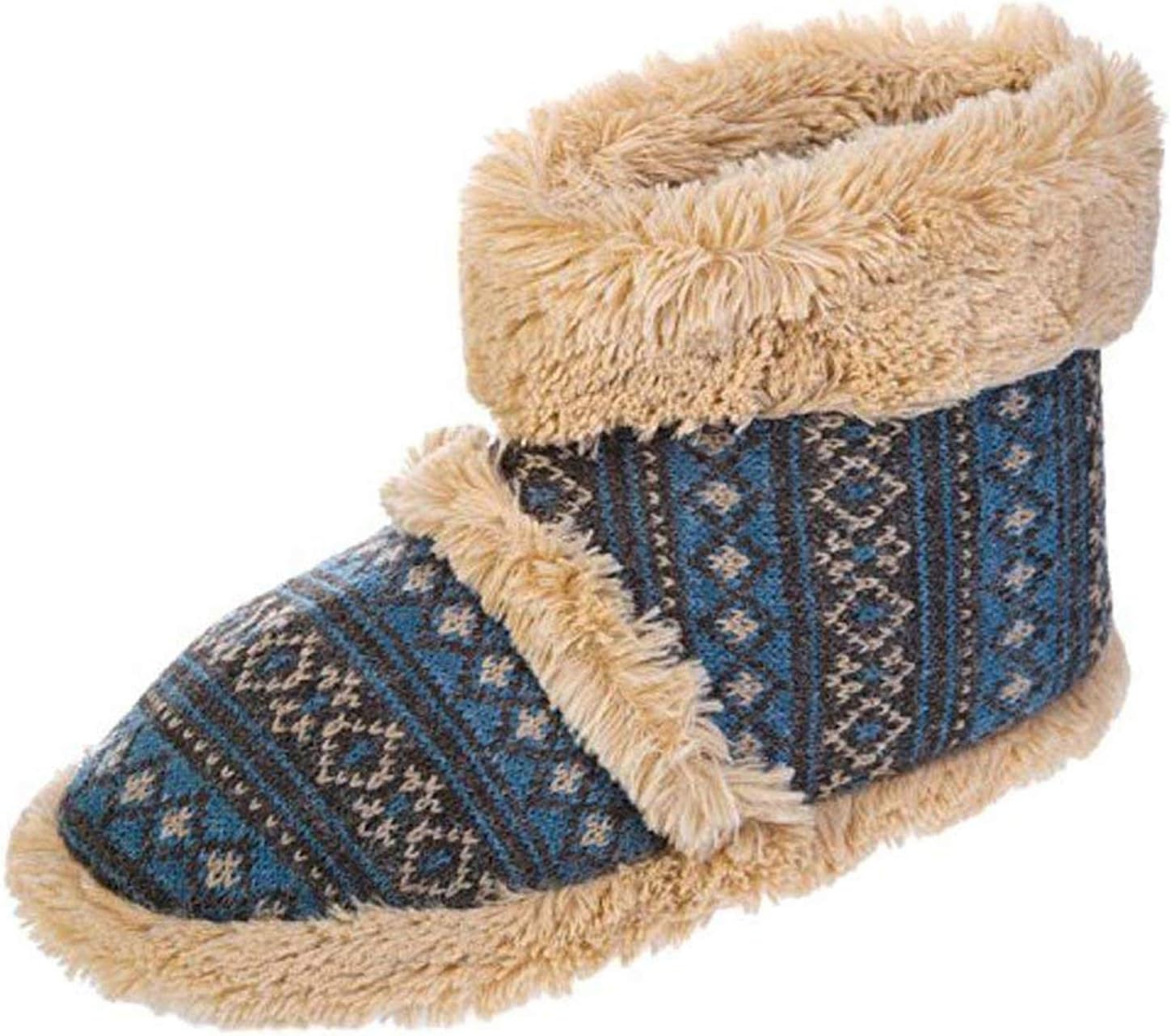 Coolers Men's Snugg Warm Fairisle Print Design Slipper Boot