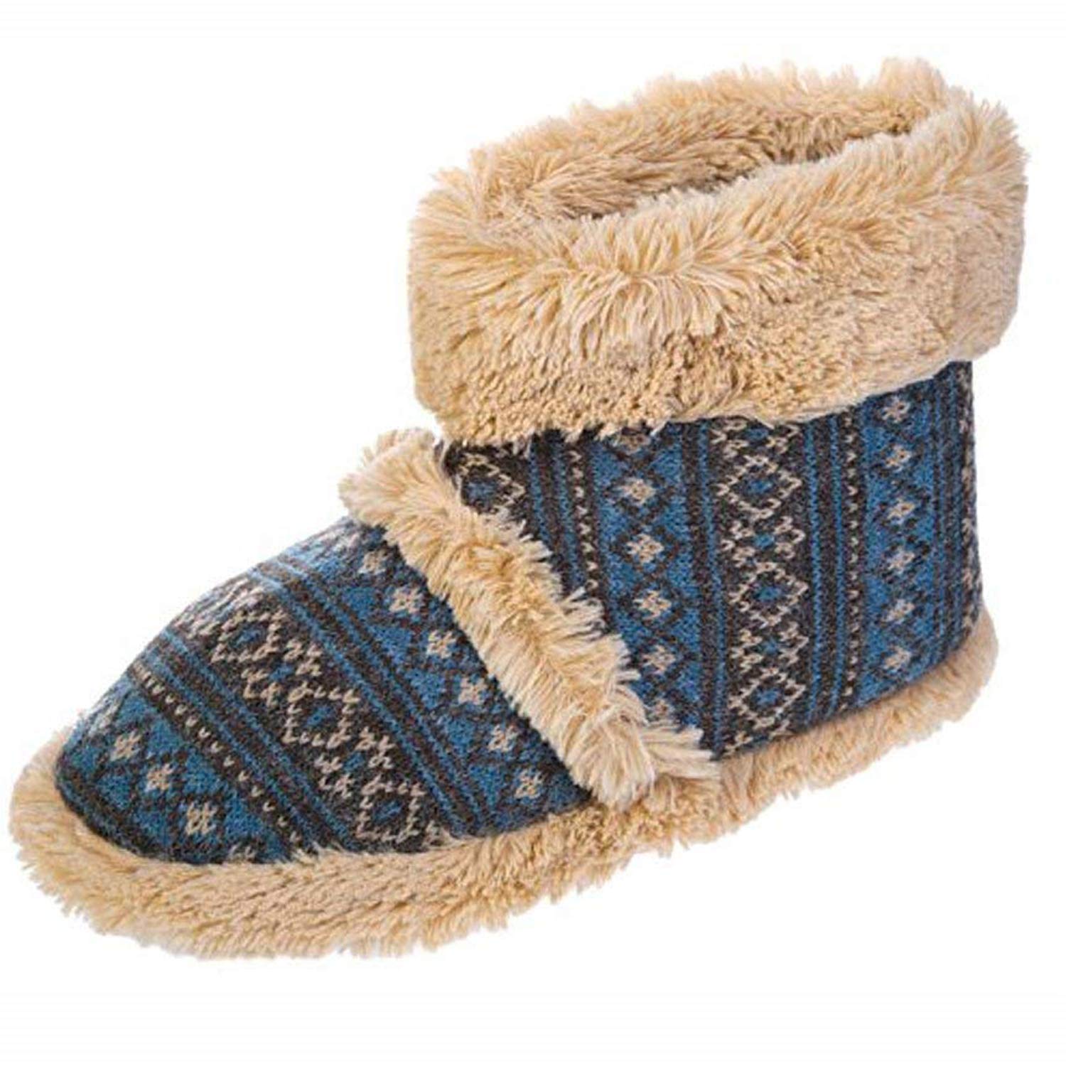 Coolers Men's Snugg Warm Fairisle Print Design Slipper Boot