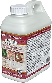 SamaN Waterbased Dead Flat Varnish SAM-801 – Protects Decorative Surfaces (946 ml – 32 oz)