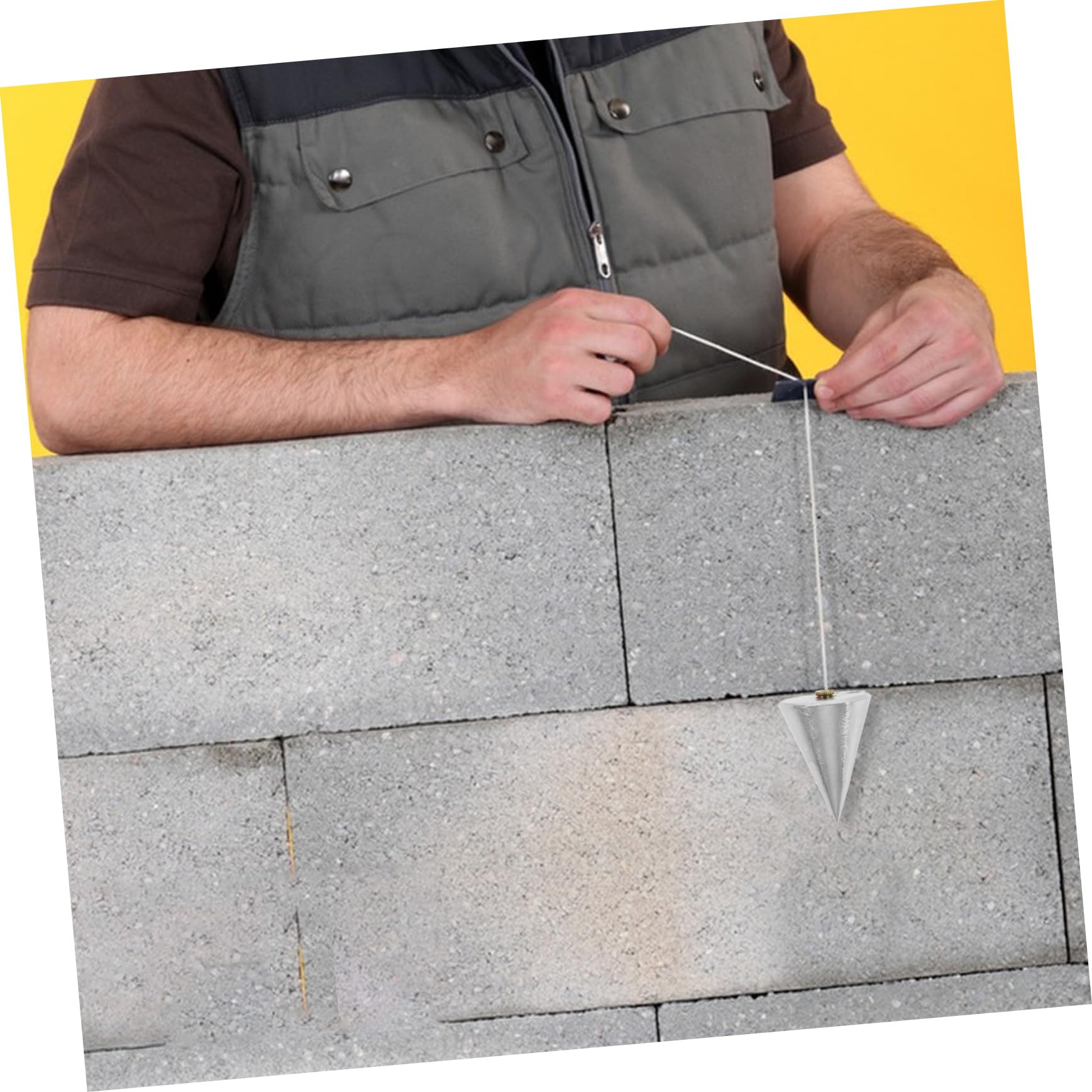 Uonlytech 3piezas Herramienta De Medición Vertical De Plomada Para Construcción Cuerda De Medición Colgante Para Albañilería y Carpintería