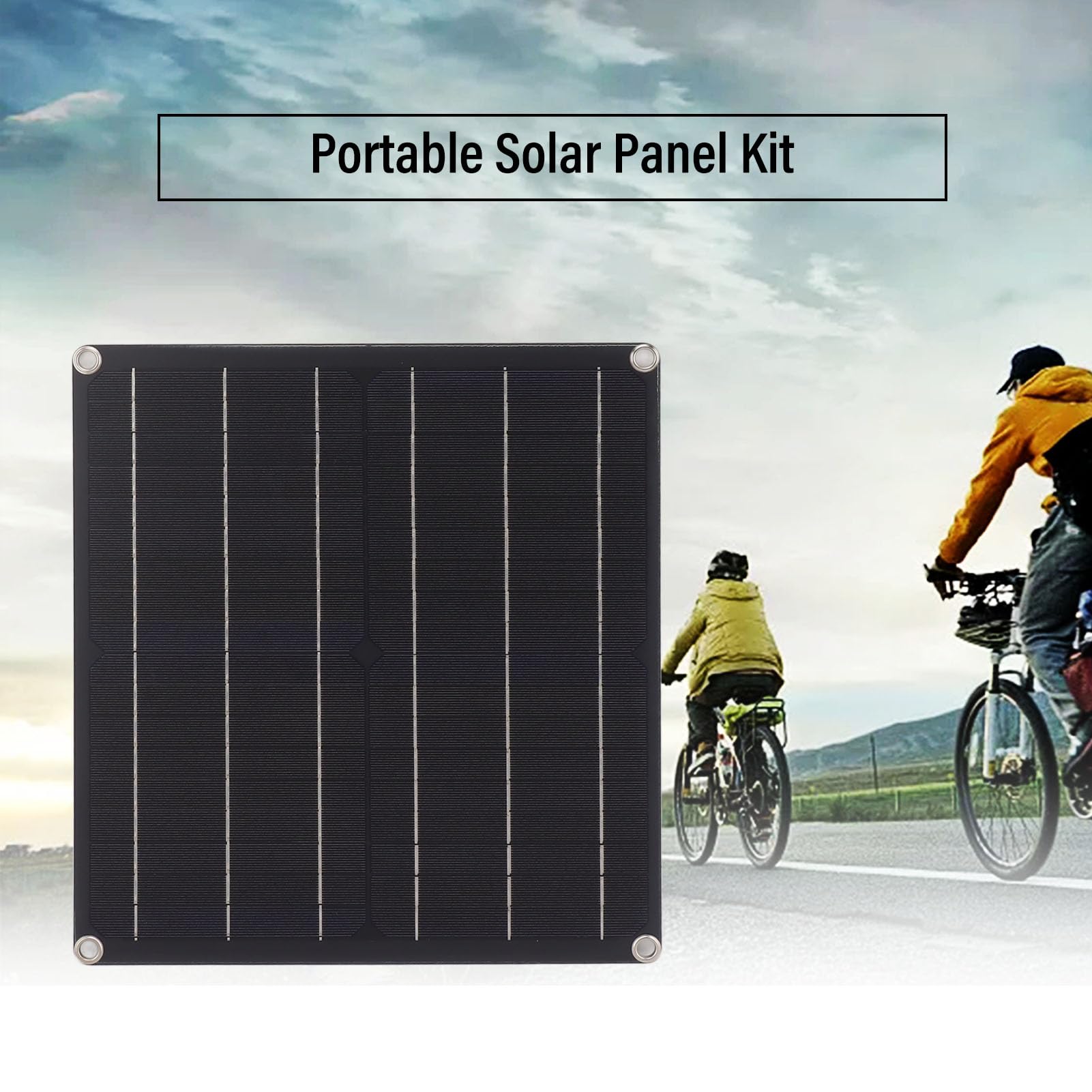Kit Pannello Solare Intelligente da 25 W 10 A in Silicio Monocristallino con Controller Ad Azionamento Diretto, Batteria Senza Batteria 12 V 24 V per Illuminazione Utensili Elettrici