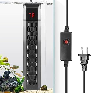 FEDOUR 100W/200W/300W PTC Aquarium Heater, Adjustable Fish Tank Heater with External Temperature Controller, Turtle Tank Heater with Detachable Protective Cover for up to 80 Gallon Tank (300W)