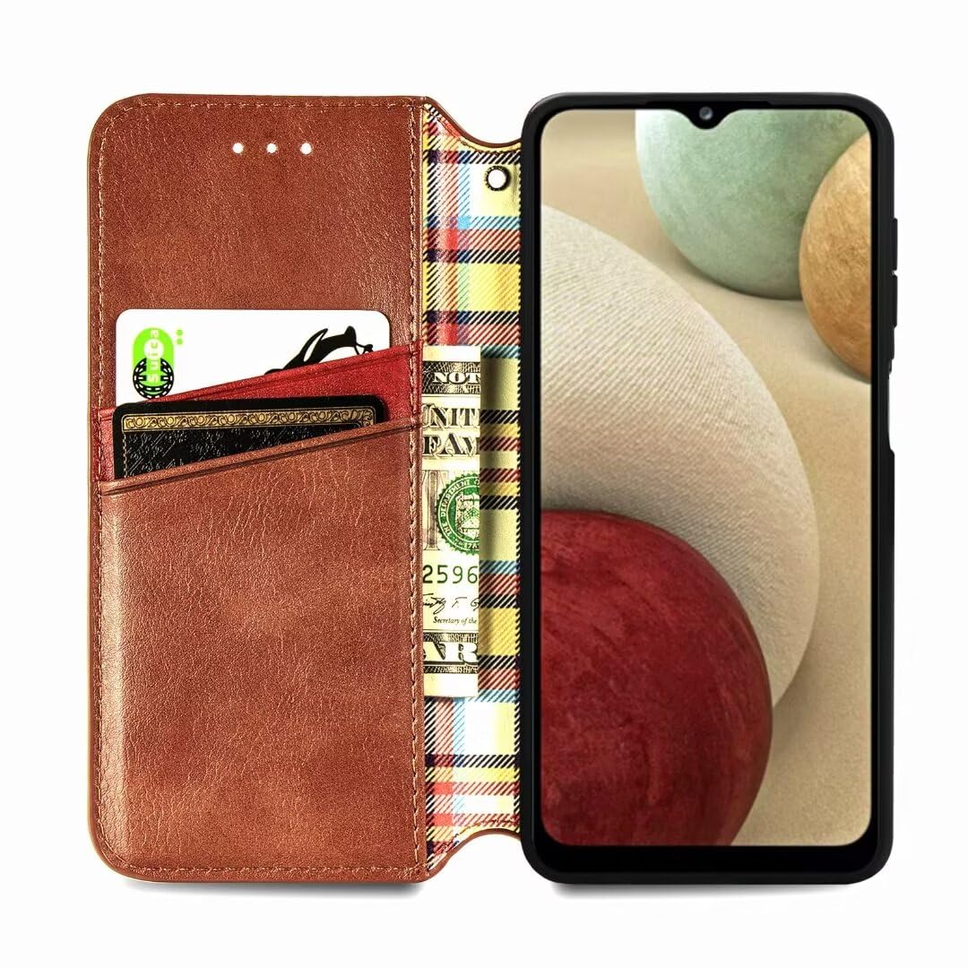 Lvnarery For Honor 90 Smart/Honor X7B Case,Flip Phone Case for Men Women Business Style Wallet Cover Case Shockproof PU Leather Stand View Bookstyle Case Cover Silicone Bumper Phone Case,Brown - Image 3