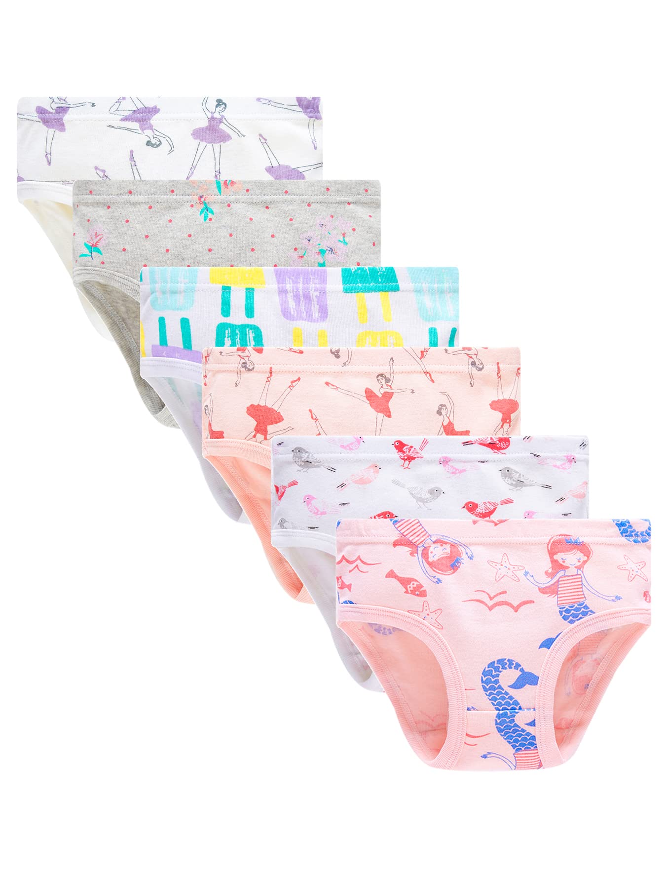 Little Girls Soft 100 Cotton Underwear Toddler Panties Big Kids Undies